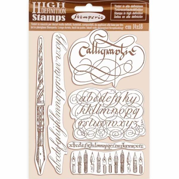 Stamperia - Naturkautschukstempel "Calligraphy" Natural Rubber Stamp