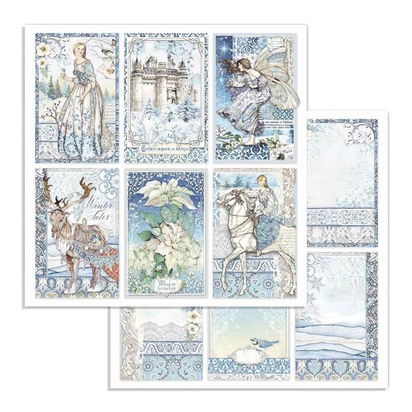 Stamperia - Designpapier "Winter Tales" Paper Pack 6x6 Inch - 10 Bogen