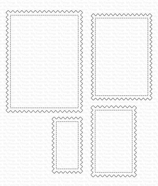 My Favorite Things - Stanzschablone "Stitched Pinking Edge Rectangle STAX" Die-namics