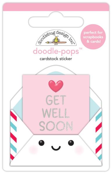 Doodlebug Design - Sticker "Get Well Soon" Doodle-Pops 