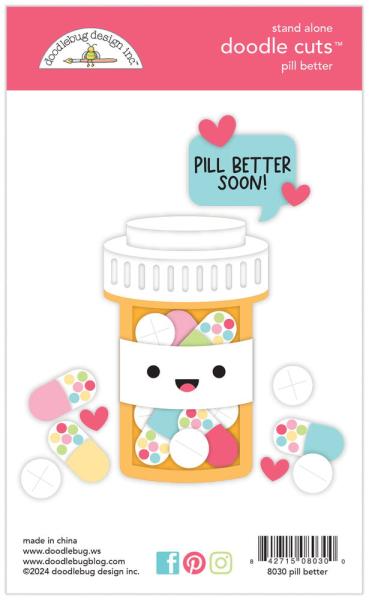 Doodlebug Design - Stanzschablone "Pill Better " Doodle Dies 