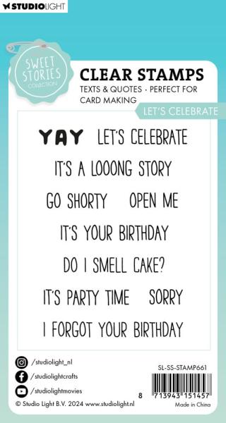 Studio Light - Stempelset "Texts & Quotes Let's Celebrate" Clear Stamps