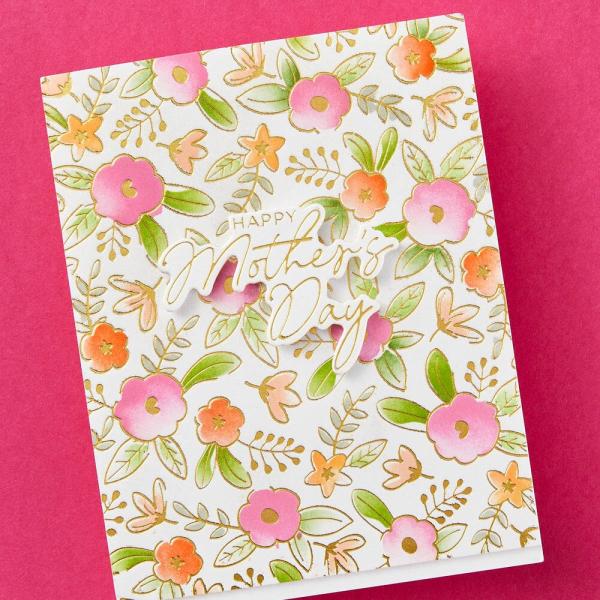 Spellbinders - Buchdrucktechnik "Floral Celebration" BetterPress Plate & Stencil