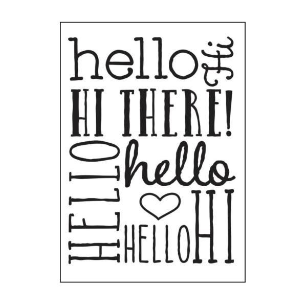 Vaessen Creative - Prägefolder "Hello Hintergrund" Embossingfolder