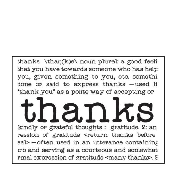 Vaessen Creative - Prägefolder "Thanks" Embossingfolder