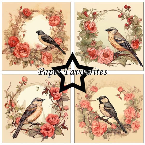 Paper Favourites - Designpapier "Birds and Flowers" Paper Pack 6x6 Inch - 24 Bogen