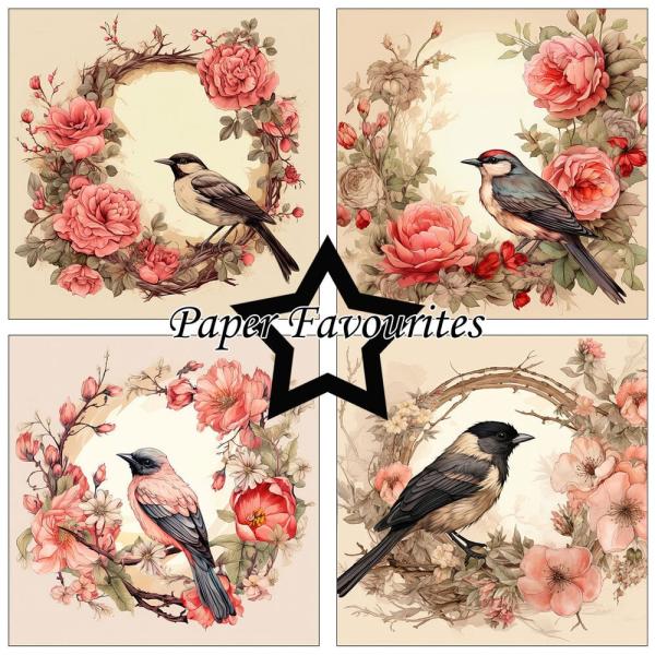 Paper Favourites - Designpapier "Birds and Flowers" Paper Pack 6x6 Inch - 24 Bogen