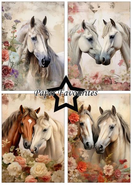 Paper Favourites - Designpapier "Horses and Flowers" Paper Pack A5 - 24 Bogen