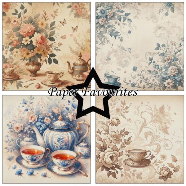 Paper Favourites - Designpapier "Tea Time" Paper Pack 6x6 Inch - 24 Bogen