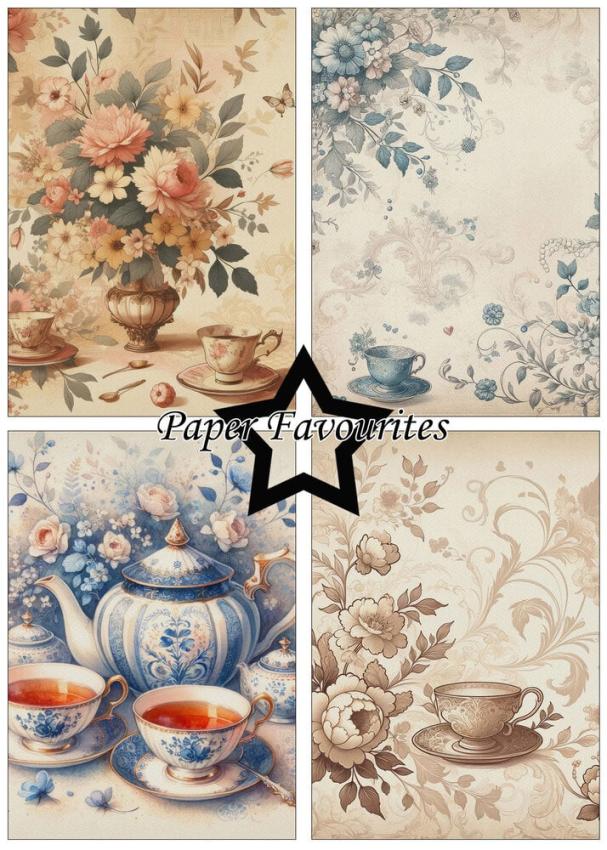 Paper Favourites - Designpapier "Tea Time" Paper Pack A5 - 24 Bogen