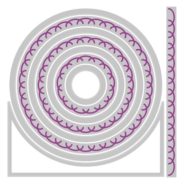 Sizzix - Stanzschablone "Alena Arched Circles" Framelits Craft Dies Design by Stacey Park