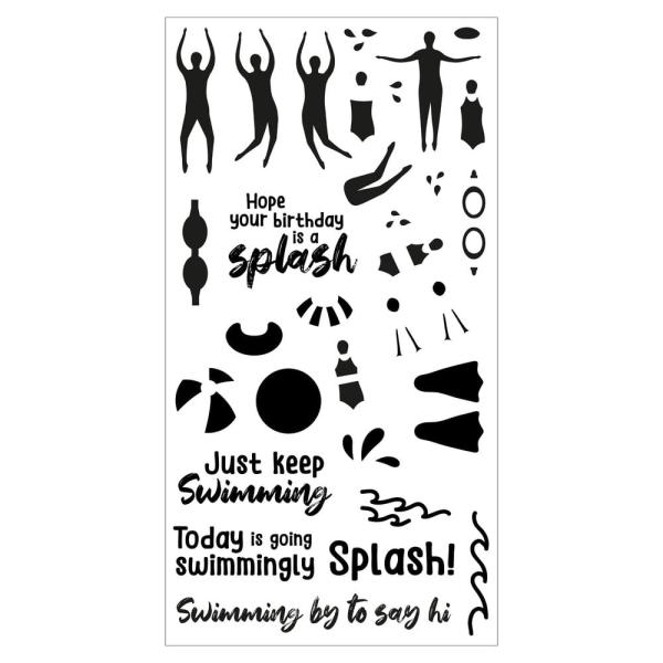 Sizzix - Stempelset "Synchronized Swimmers" Clear Stamps Design by Catherine Pooler