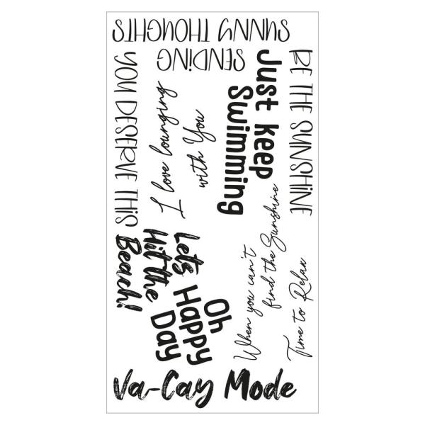 Sizzix - Stempelset "Va-Cay Mode" Clear Stamps Design by Catherine Pooler