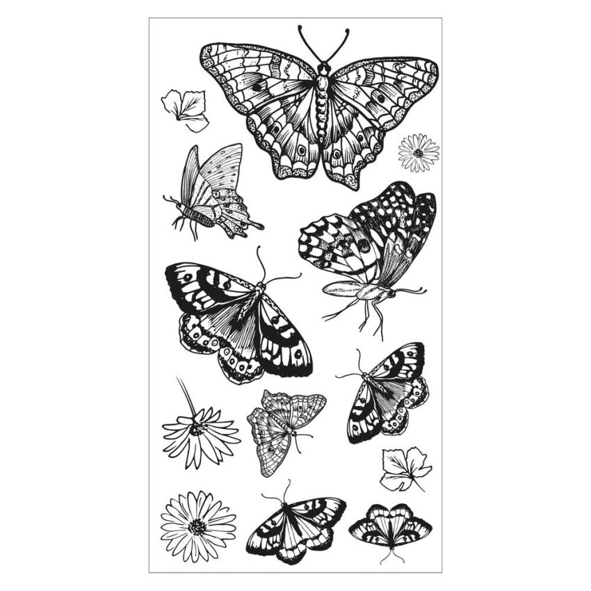 Sizzix - Stempelset "Nature Butterflies" Clear Stamps Design by Lisa Jones