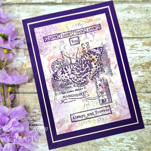 Creative Expressions - Gummistempel A6 "Script" Rubber Stamp