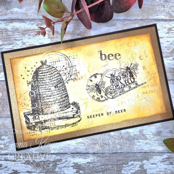 Creative Expressions - Gummistempel A6 "Script" Rubber Stamp