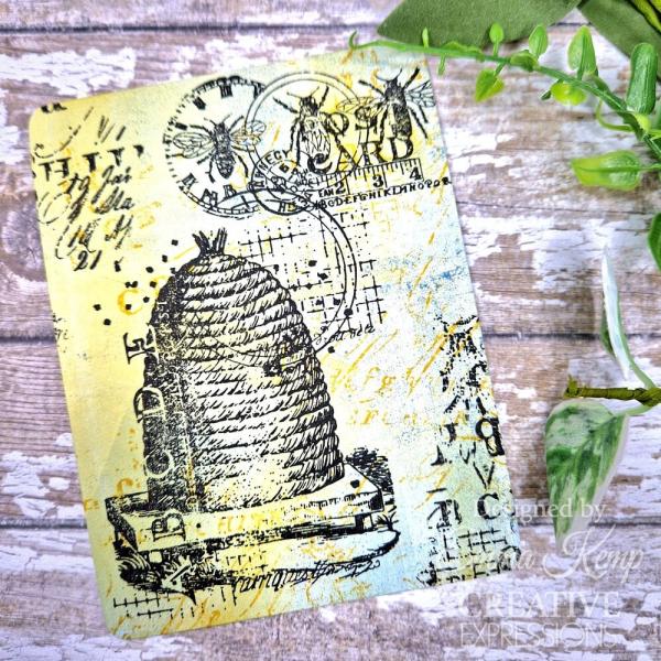 Creative Expressions - Gummistempel A6 "Script" Rubber Stamp