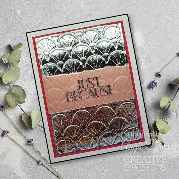 Creative Expressions - 3D Embossingfolder 5x7 Inch "Art Deco Arches" Prägefolder Design by Sue Wilson