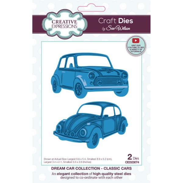 Creative Expressions - Stanzschablone "Dream Car Collection Classic Cars" Craft Dies Design by Sue Wilson