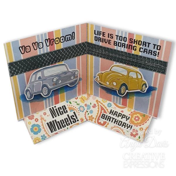 Creative Expressions - Stempelset A5 "Classic Cars" Clear Stamps