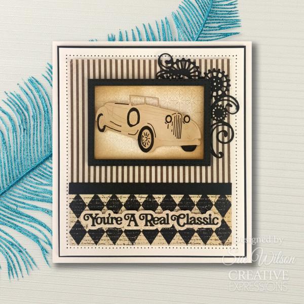 Creative Expressions - Stanzschablone "You're A Real Classic" Shadowed Sentiments Dies Mini Design by Sue Wilson