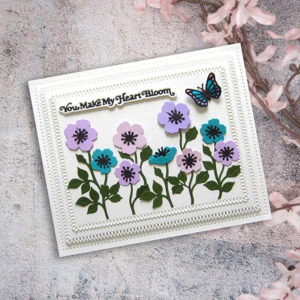 Creative Expressions - Stanzschablone "You Make My Heart Bloom" Shadowed Sentiments Dies Mini Design by Sue Wilson