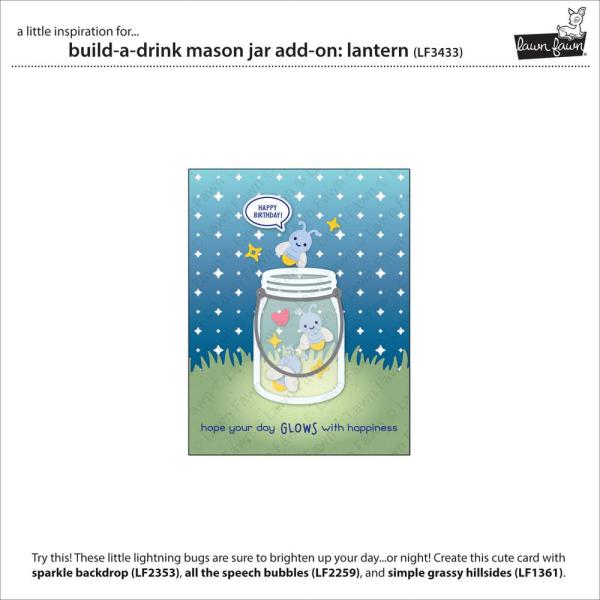 Lawn Fawn - Stanzschablone "Build-a-drink Mason Jar" Add-on Die