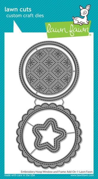 Lawn Fawn - Stanzschablone "Embroidery Hoop Window And Frame" Add-on Die