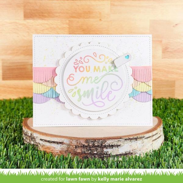 Lawn Fawn - Stempelset "Give It A Whirl Messages: Friends" Clear Stamps