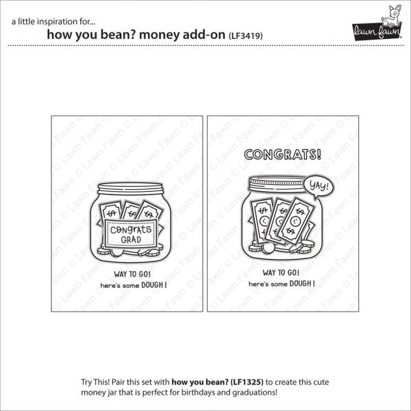 Lawn Fawn - Stempelset "How You Bean? Money Add-on" Clear Stamp Add-On