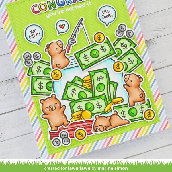 Lawn Fawn - Stempelset "How You Bean? Money Add-on" Clear Stamp Add-On