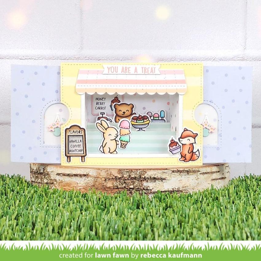 Lawn Fawn - Stanzschablone "Ta-da! Diorama! Shop" Add-on Die