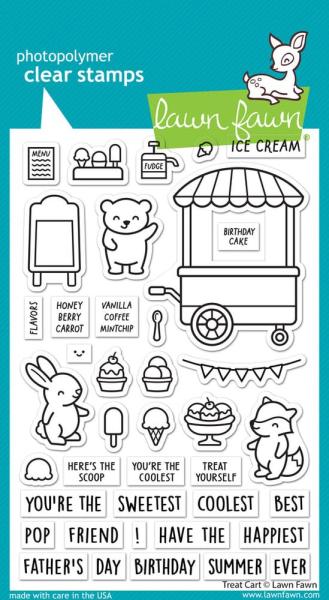 Lawn Fawn - Stempelset "Treat Cart" Clear Stamps