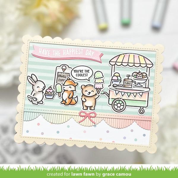 Lawn Fawn - Stempelset "Treat Cart" Clear Stamps