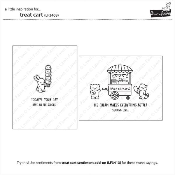 Lawn Fawn - Stempelset "Treat Cart" Clear Stamps