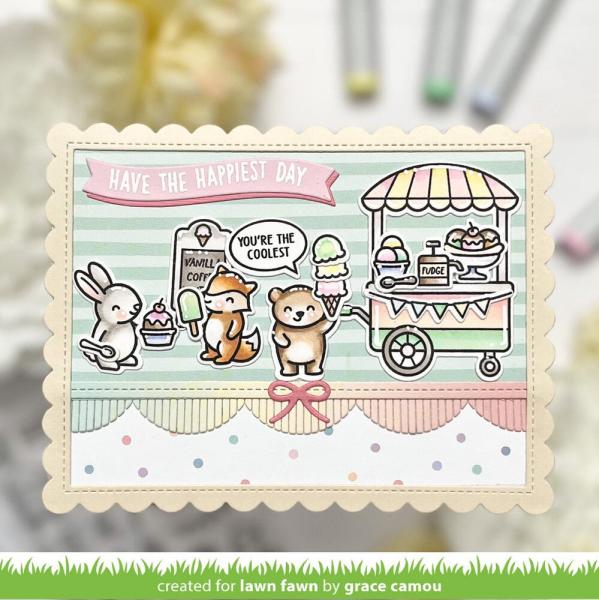 Lawn Fawn - Stempelset "Treat Cart" Clear Stamps