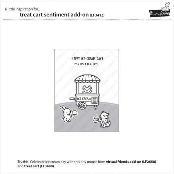 Lawn Fawn - Stempelset "Treat Cart Sentiment" Clear Stamp Add-On