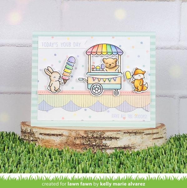 Lawn Fawn - Stempelset "Treat Cart Sentiment" Clear Stamp Add-On