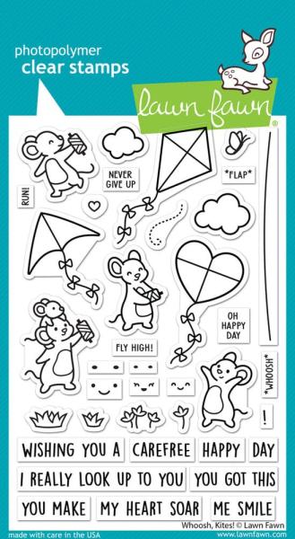 Lawn Fawn - Stempelset "Whoosh, Kites!" Clear Stamps