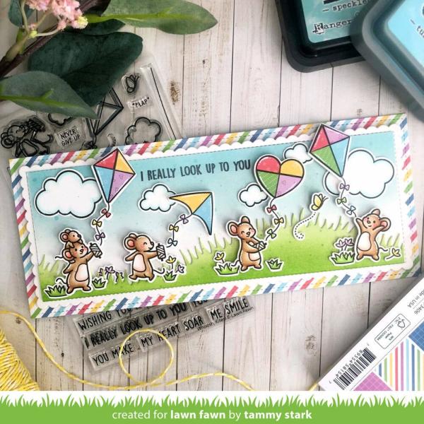 Lawn Fawn - Stempelset "Whoosh, Kites!" Clear Stamps