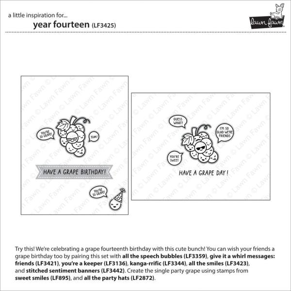 Lawn Fawn - Stempelset "Year Fourteen" Clear Stamps