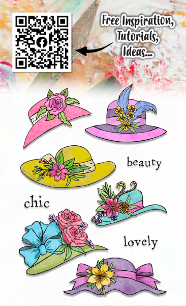 AALL and Create - Stempelset A6 "Elegant Hats" Clear Stamps