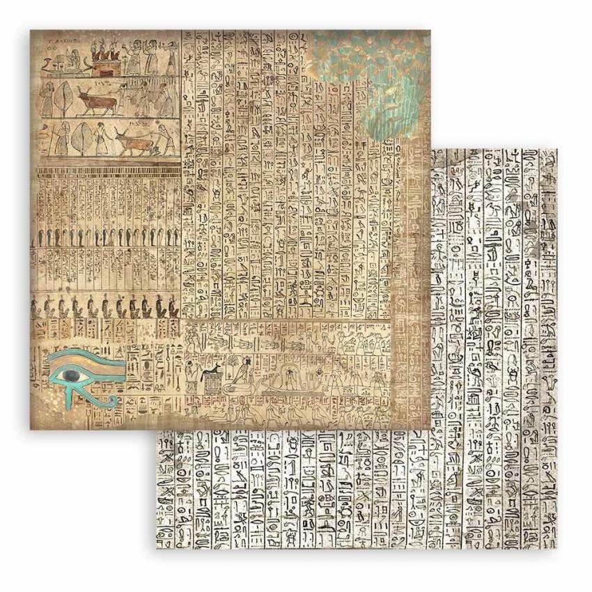 Stamperia - Designpapier "Land of Pharaohs Backgrounds" Paper Pack 8x8 Inch - 10 Bogen