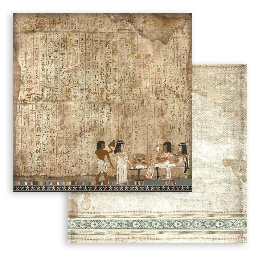 Stamperia - Designpapier "Land of Pharaohs Maxi Background" Paper Pack 12x12 Inch - 10 Bogen