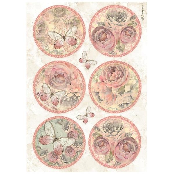 Stamperia - Decopatch Papier "6 Rounds" Decoupage A4 - 6 Bogen  