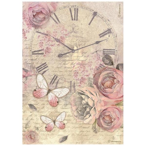 Stamperia - Decopatch Papier "Clock" Decoupage A4 - 6 Bogen  