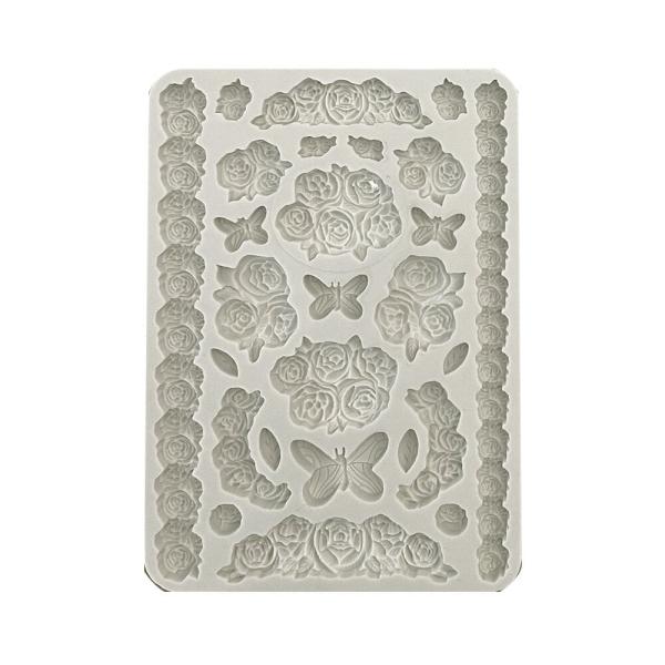 Stamperia - Gießform A5 "Roses and Butterfly" Soft Mould 