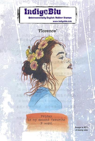 IndigoBlu - Gummistempel Set "Florence" A6 Rubber Stamp