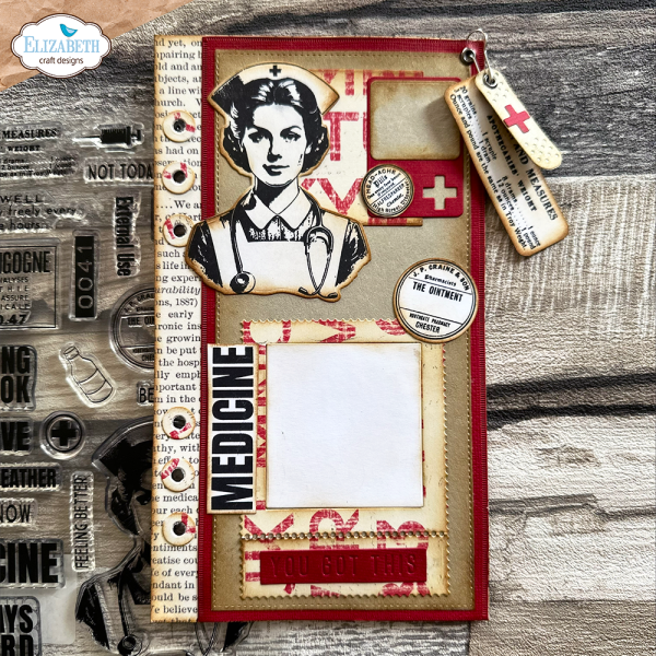 Elizabeth Craft Designs - Stempel & Stanzeschablone "Florence" Stamp & Dies