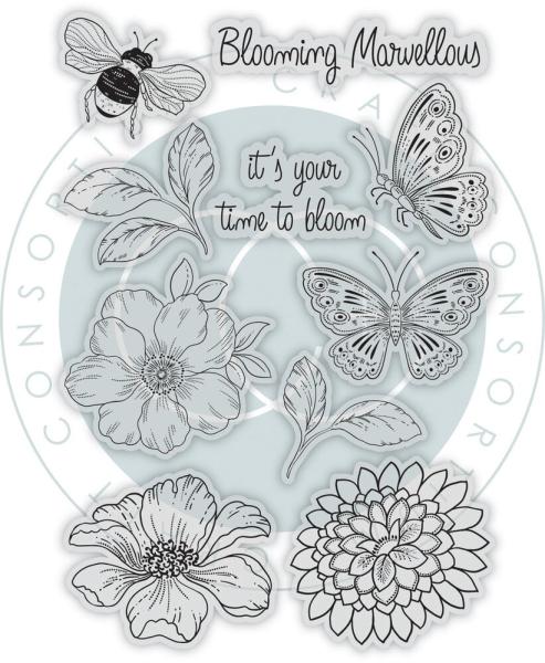 Craft Consortium - Stempelset "Spring Gardens" Clear Stamps